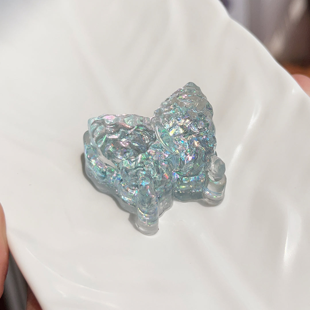 Mariposa glaciar, Arcoíris, Hecho a mano, Taba Squishy, Llavero, Bonito, Juguete, Regalo sorpresa, Para novia, Para niño, Hermoso, Para hija, Regalo de cumpleaños