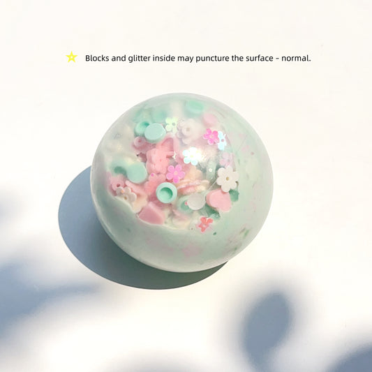 Pastel Floral Block Mochi Squishy Ball,Fidget, Sensory Stress Relief Toy, GF