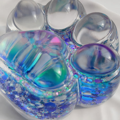Pata de Gato Squishy|¡Nuevos modelos para marzo! Pata de gato transparente súper bonita | ¡colorida, que cambia de color! Serie Color Aurora, Tonos Diamante