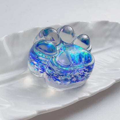 Pata de Gato Squishy|¡Nuevos modelos para marzo! Pata de gato transparente súper bonita | ¡colorida, que cambia de color! Serie Color Aurora, Tonos Diamante