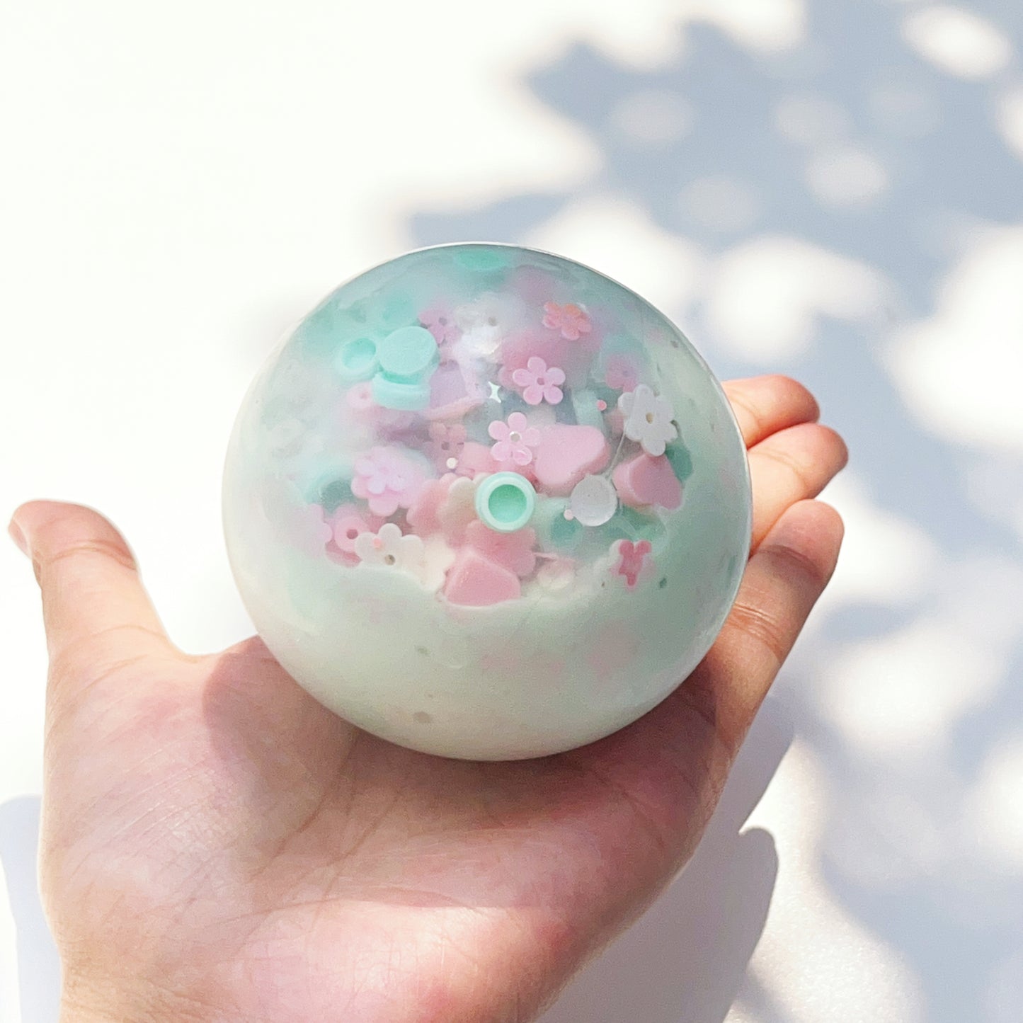 Pastel Floral Block Mochi Squishy Ball,Fidget, Sensory Stress Relief Toy, GF