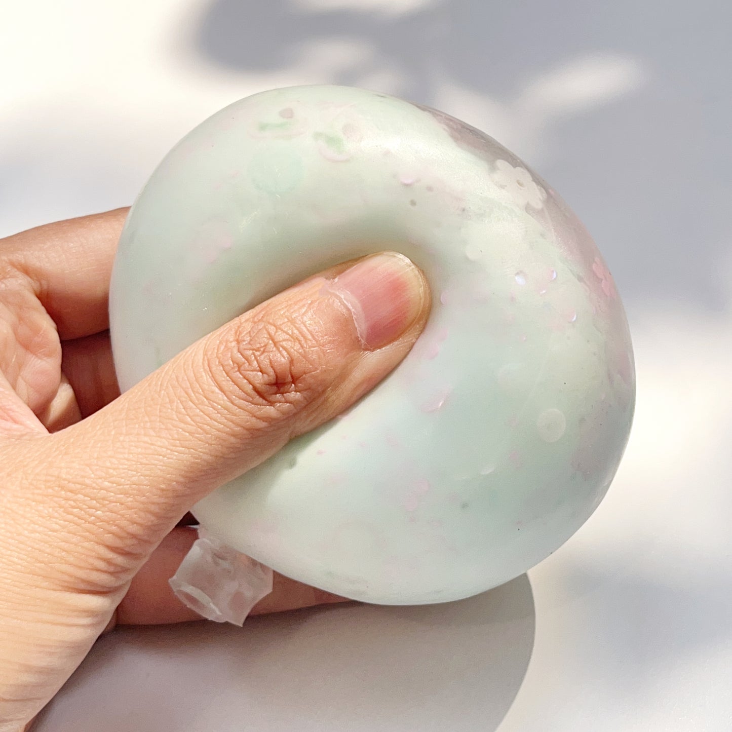 Pastel Floral Block Mochi Squishy Ball,Fidget, Sensory Stress Relief Toy, GF