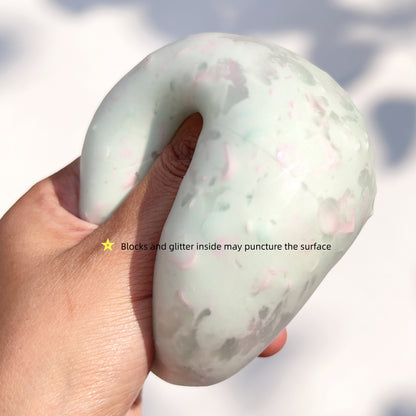 Pastel Floral Block Mochi Squishy Ball,Fidget, Sensory Stress Relief Toy, GF