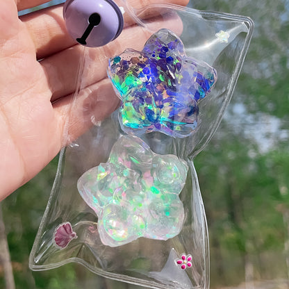 Estrellas coloridas, Taba Squishy, Hecho a mano, Squishy, Juguete, Bonito, Alivio del estrés, Regalo, cumpleaños, presente, Novia, Niño, para hija, Arco iris, cielo estrellado