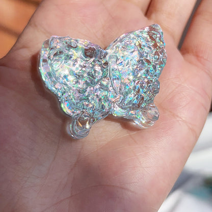 Mariposa glaciar, Arcoíris, Hecho a mano, Taba Squishy, Llavero, Bonito, Juguete, Regalo sorpresa, Para novia, Para niño, Hermoso, Para hija, Regalo de cumpleaños