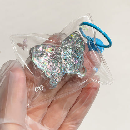 Mariposa glaciar, Arcoíris, Hecho a mano, Taba Squishy, Llavero, Bonito, Juguete, Regalo sorpresa, Para novia, Para niño, Hermoso, Para hija, Regalo de cumpleaños