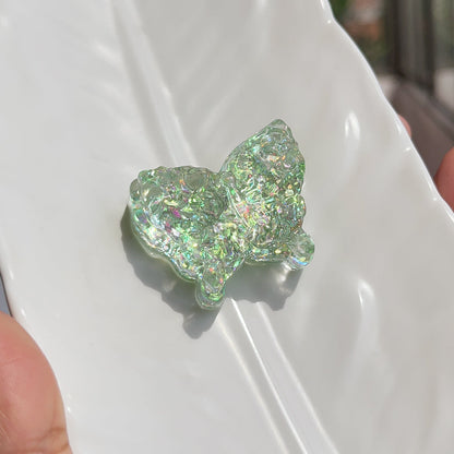 Mariposa glaciar, Arcoíris, Hecho a mano, Taba Squishy, Llavero, Bonito, Juguete, Regalo sorpresa, Para novia, Para niño, Hermoso, Para hija, Regalo de cumpleaños