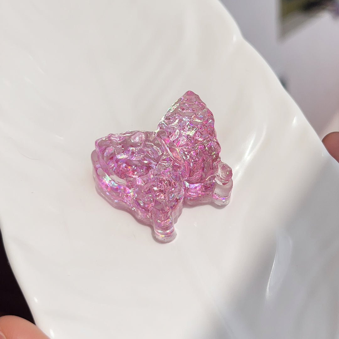 Mariposa glaciar, Arcoíris, Hecho a mano, Taba Squishy, Llavero, Bonito, Juguete, Regalo sorpresa, Para novia, Para niño, Hermoso, Para hija, Regalo de cumpleaños