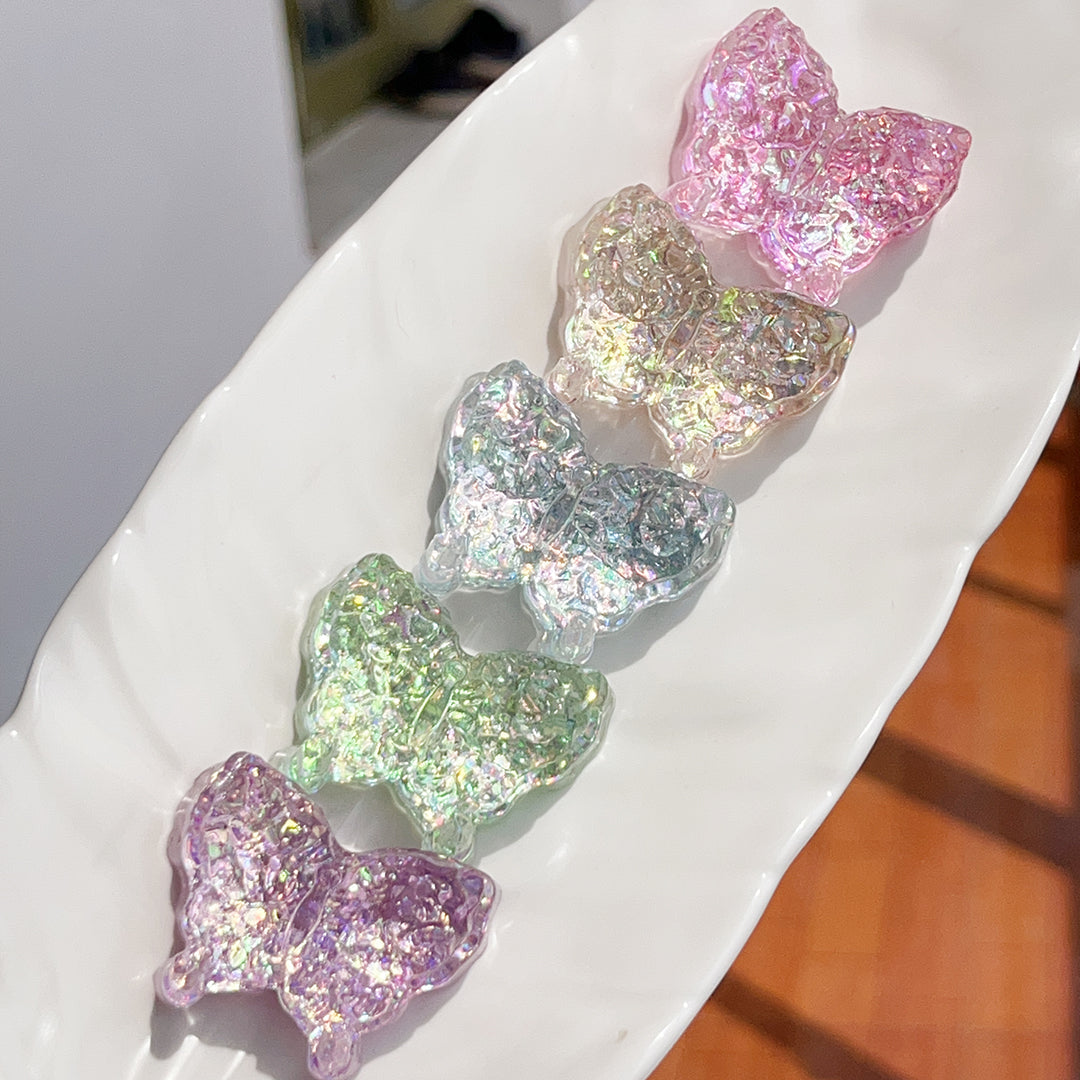 Mariposa glaciar, Arcoíris, Hecho a mano, Taba Squishy, Llavero, Bonito, Juguete, Regalo sorpresa, Para novia, Para niño, Hermoso, Para hija, Regalo de cumpleaños