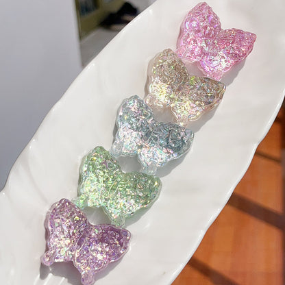 Mariposa glaciar, Arcoíris, Hecho a mano, Taba Squishy, Llavero, Bonito, Juguete, Regalo sorpresa, Para novia, Para niño, Hermoso, Para hija, Regalo de cumpleaños