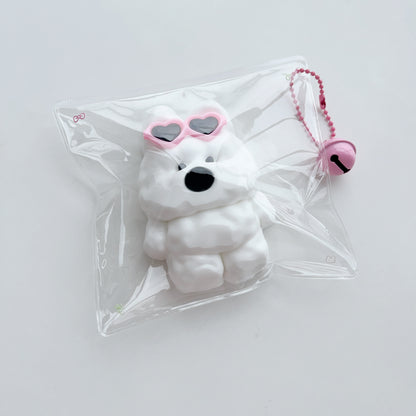 Terrier blanco de las Tierras Altas de Escocia, perro de peluche blando hecho a mano Taba