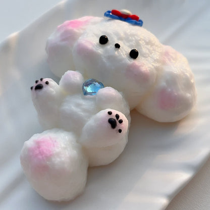 Perro princesa Taba Squishy hecho a mano