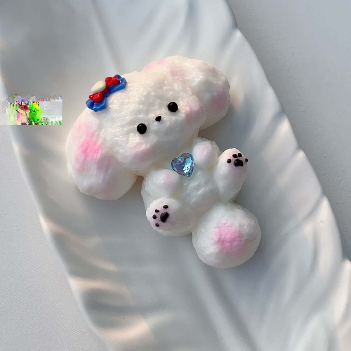 Perro princesa Taba Squishy hecho a mano