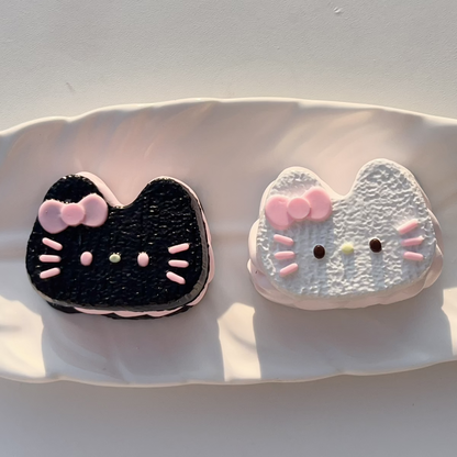 3 Layered Kitty Cream Sandwich Cookie Handmade Taba Squishy Not Tpr