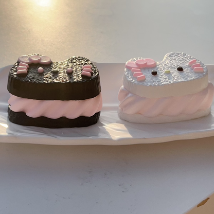 3 Layered Kitty Cream Sandwich Cookie Handmade Taba Squishy Not Tpr