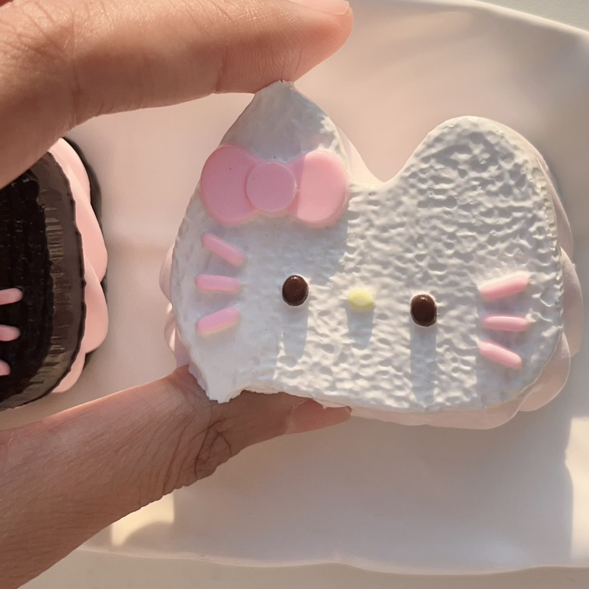 3 Layered Kitty Cream Sandwich Cookie Handmade Taba Squishy Not Tpr