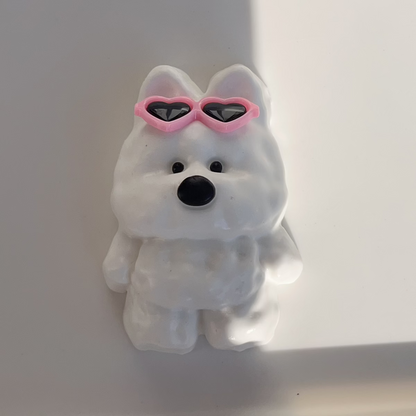Terrier blanco de las Tierras Altas de Escocia, perro de peluche blando hecho a mano Taba