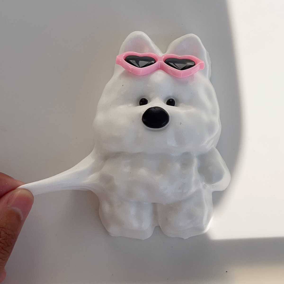 Terrier blanco de las Tierras Altas de Escocia, perro de peluche blando hecho a mano Taba