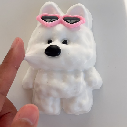 Terrier blanco de las Tierras Altas de Escocia, perro de peluche blando hecho a mano Taba