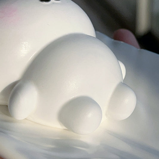 White Bear Squishy,Handmade, Taba Squishy,Stress relief Toy