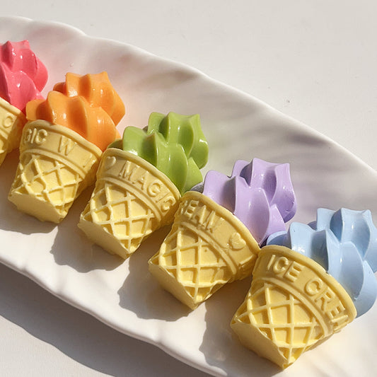 Small Ice cream Handmade Taba Squishy Key Chain