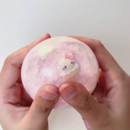 Kitty Mochi Squishy Stress Ball, Sensory Toy, Fidget,Stress Relief,
